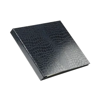 Trixi Gronau, Album Isa skivertex Croco blue inside 260g cream-colored carton 20 Pages with binder screw