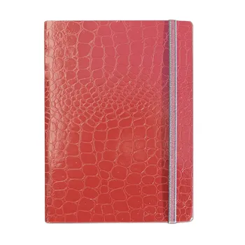 rotes Notizbuch, Skivertex, Tagebuch mit Gummiband, Trixi Gronau