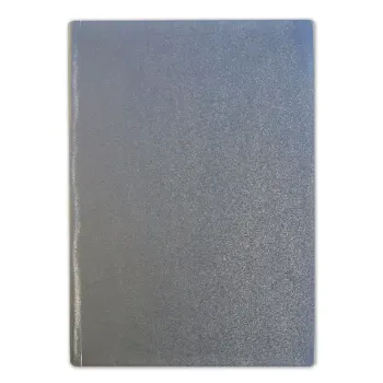 Metallic silbernes DIN A4 Notizbuch, Skivertex, Tagebuch, Trixi Gronau