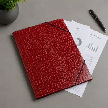 Preview: Trixi Gronau, Sami, binder, croco red, style