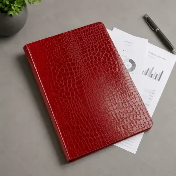 Preview: Trixi Gronau, Sisi, A4 folder, croco pattern red, style