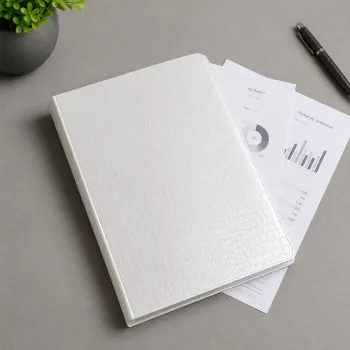 Preview: Trixi Gronau, Sisi, A4 folder, croco pattern white, style