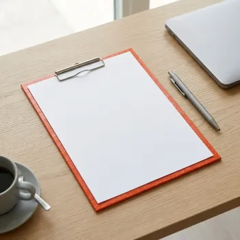 Preview: Clipboard A4 in croco orange optics, style
