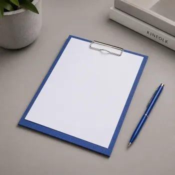 Preview: Clipboard A4 in blue stingray optics, style