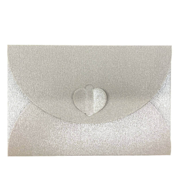 Mini Geschenkumschlag, Zoe metallic silber