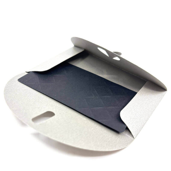 Preview: Mini Geschenkumschlag, Zoe metallic silber, offen