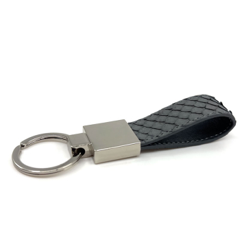 Preview: Trixi Gronau, key chain, Titus, snake leather, grey