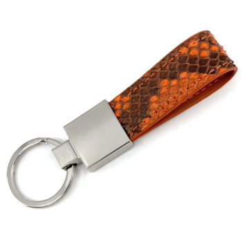 Preview: Trixi Gronau, key chain, Titus, snake leather, orange, side