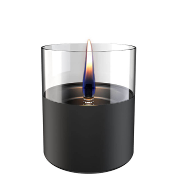 Tenderflame Kerze Lilly 10 schwarz, Glass, front