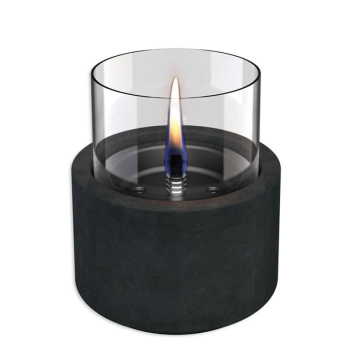 Tenderflame Kerze Lotus 12 schwarz Keramik, MgO, front