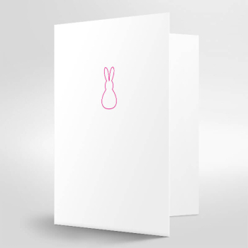 Preview: Trixi Gronau Easter Card Bunny outline pink