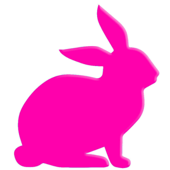 Trixi Gronau • Osterkarte Hase Neon pink, weiße Karte, Heißfolienprägung, detail