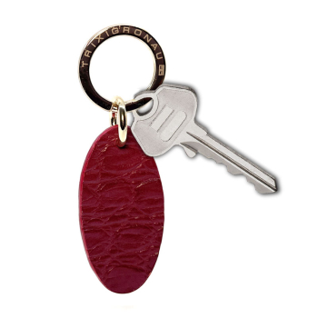 Trixi Gronau leather key fob Urbany Dakar aubergine