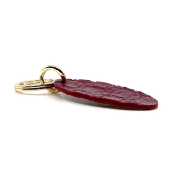 Preview: Trixi Gronau leather key fob Urbany Dakar aubergine, side