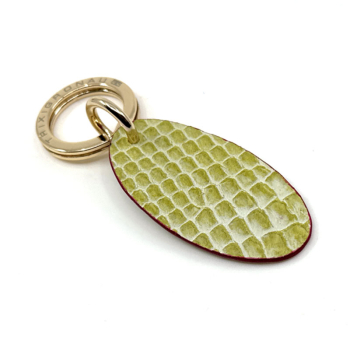 Preview: Trixi Gronau leather key fob Urbany Dakar, Croco embossing lemon