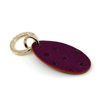 Trixi Gronau leather key fob Urbany Ostrich aubergine
