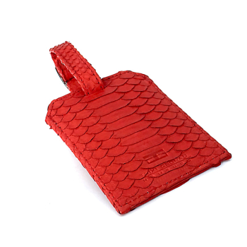 Carry, Kofferanhänger, Schlange Python, rot, Rückseite, Trixi Gronau