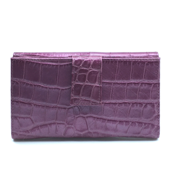 Trixi Gronau, Purse Nina, Leather, Color glossy pink, croco embossing
