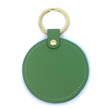 Trixi Gronau leather key fob Sonny green front