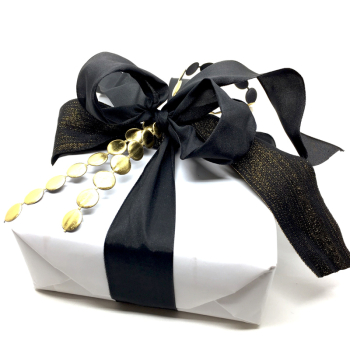 Geschenkband, Satin, 35mm, schwarz, style