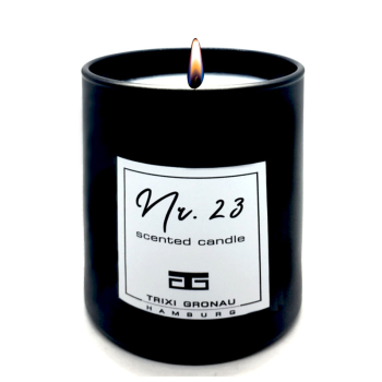 Trixi Gronau, Duftkerze No. 23, schwarzes Glas