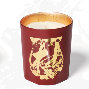 Cire Trudon, Duftkerze, im Glas, Maitre Tseng terre a terre rot-gold front, Trixi Gronau
