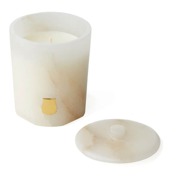 Trudon, scented candle, in alabaster, Abd el Kader, Les Albatres, Offen mit Deckel