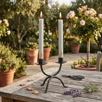 Preview: Trudon, taper candle Madeleine grey, garden style