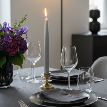 Preview: Trudon, Stabkerze Royale grau, style