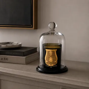 Preview: Trudon glass bell La Cloche with wooden tray, style