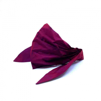 Uli Schneider, Non medical face mask, taffeta, scarf mask, pomegranate, front