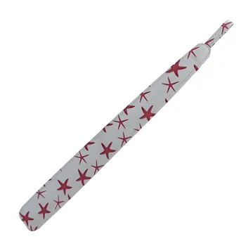 Utile4 Schuhanzieher Stella Marina, Leder weiß mit Seestern Druck, front, Trixi Gronau