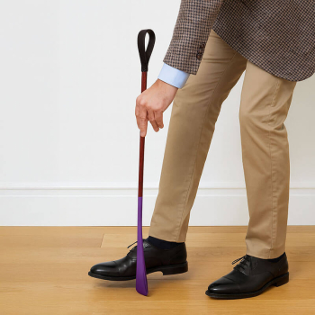 Preview: Utile4 Schuhanzieher dunkles Holz Lanyard purple, violett style