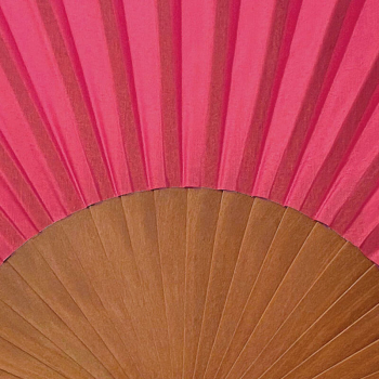 Vera Pilo Fächer MINI ECOLOLO, Holzrahmen braun, fuchsia, detail