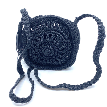 Crossbody Bag Jayne black, crochet pattern,