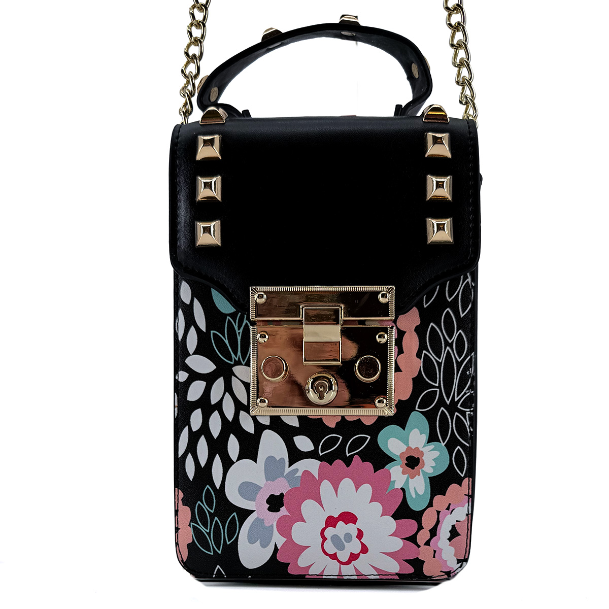 Vimoda Schultertasche Sakari, Leder schwarz bemalt, Trixi Gronau Concept Store