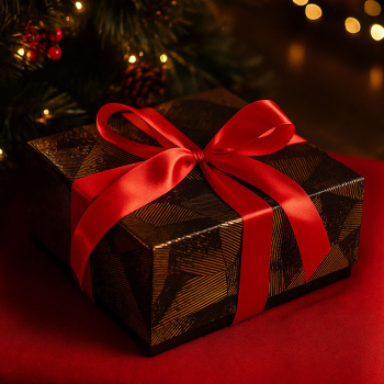 Geschenkbox Vance schwarz, Heißfolienprägung gold, style