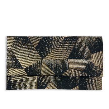 Geschenkumschlag Vance schwarz mit gold Heißfolienprägungg