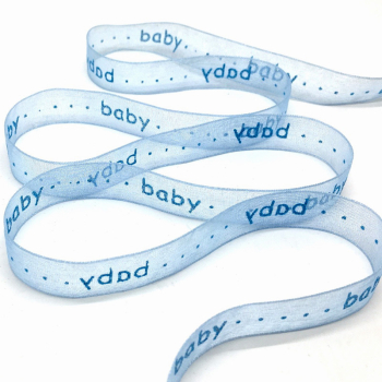 Geschenkband, Band, hellblau, Baby