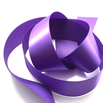 FINE SATIN Ribbon, Material Satin Color purple Width 40 mm Equipment without wire, purple
