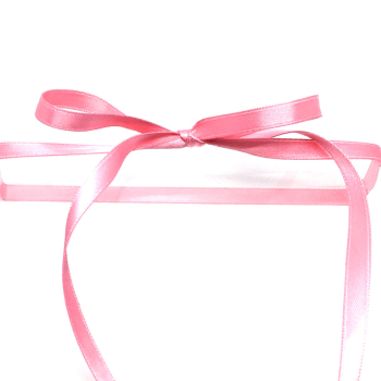 SATI Geschenkband rosa, Material Satin Farbe rosa Breite 6 mm Ausstattung ohne Draht, detail