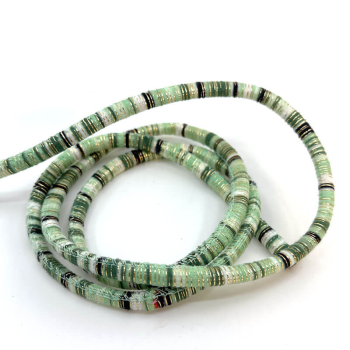 Geschenkband, Colinto Kordel, nile grün, schwarz, weiß 6mm