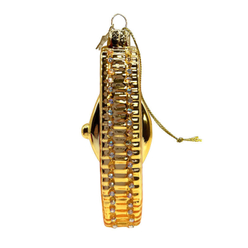 Preview: Vondels Christmas Dekoration wristwatch sparkling gold, back