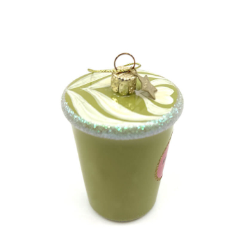 Preview: Vondels Christmas Dekoration Matcha Tea Latte, green, top