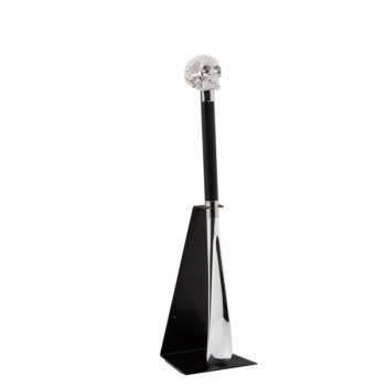 Utile4 Schuhanzieher Staender schwarz, mit Schuhlöffel Skull