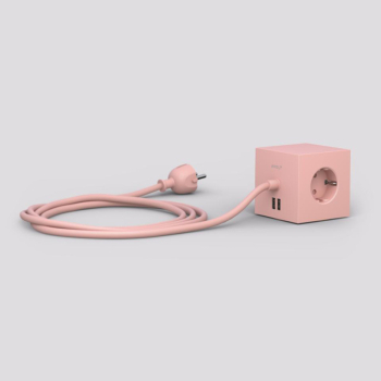 Avolt Square 1, Multi Charging cube, old pink, backside
