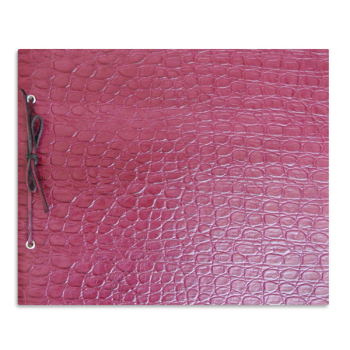 Fotoalbum Leder Croco Prägung pink A4 Trixi Gronau