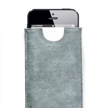 I Phone Hülle Leder, gun, Trixi Gronau, Detailansicht