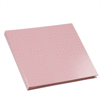 Fotoalbum Isa skivertex Croco rosas 20 Seiten cremefarbener Karton mit Buchschrauben