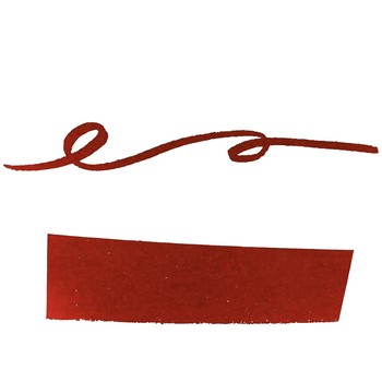 Preview: Jacques Herbin Rouge Grenat Farbprobe mit kalligrafischem Schwung in intensivem Granatrot